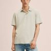 Clothing * | Mango Ezequi Polo Shirt Ice Grey