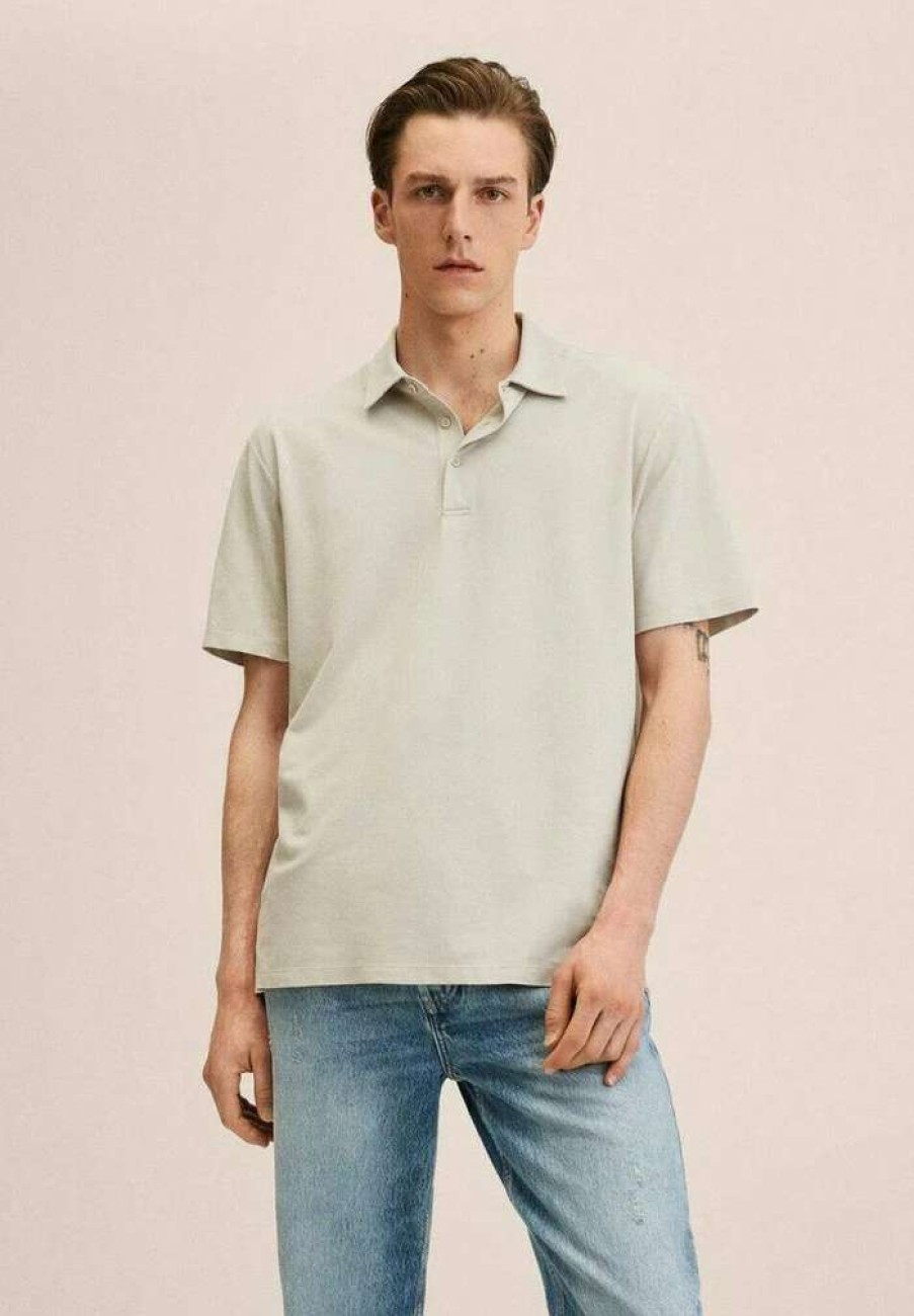 Clothing * | Mango Ezequi Polo Shirt Ice Grey