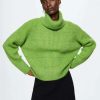 Clothing * | Mango Jirafe Jumper Forest Green