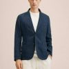 Clothing * | Mango Delave Blazer Jacket Dunkles Marineblau