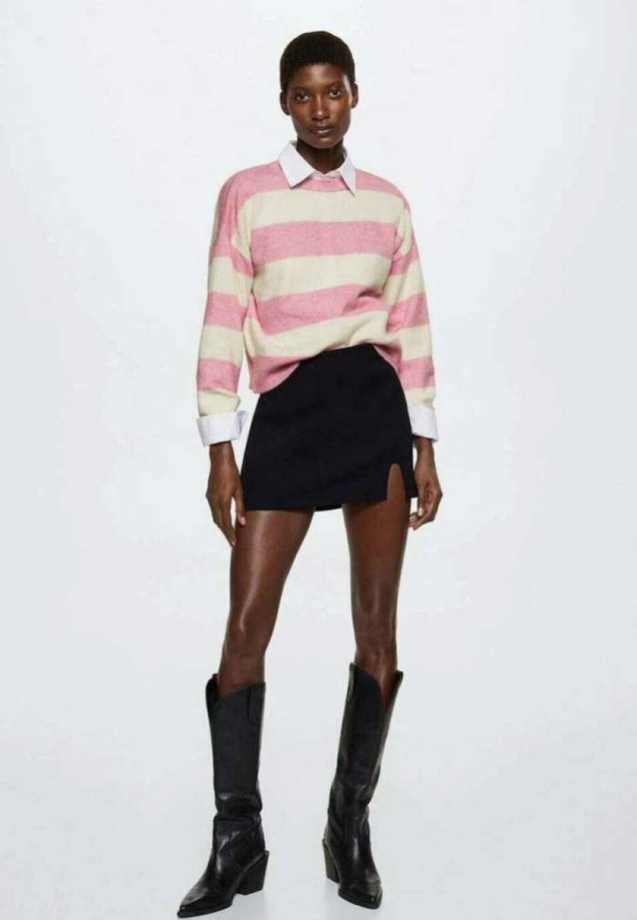 Clothing * | Mango Stripy Jumper Rose