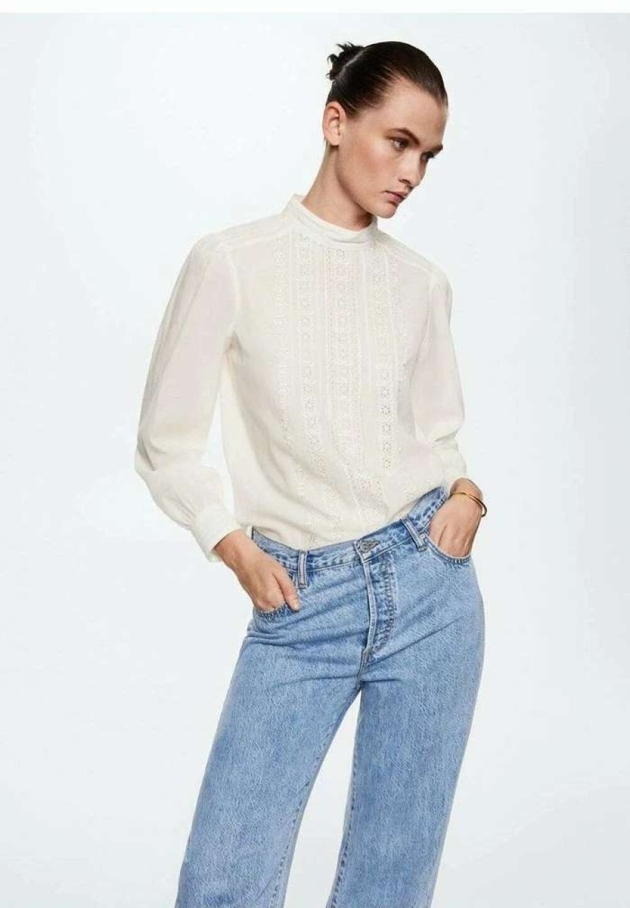 Clothing * | Mango Cecile Blouse Cremeweis