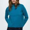 Clothing * | Mango Chimney Jumper Bla