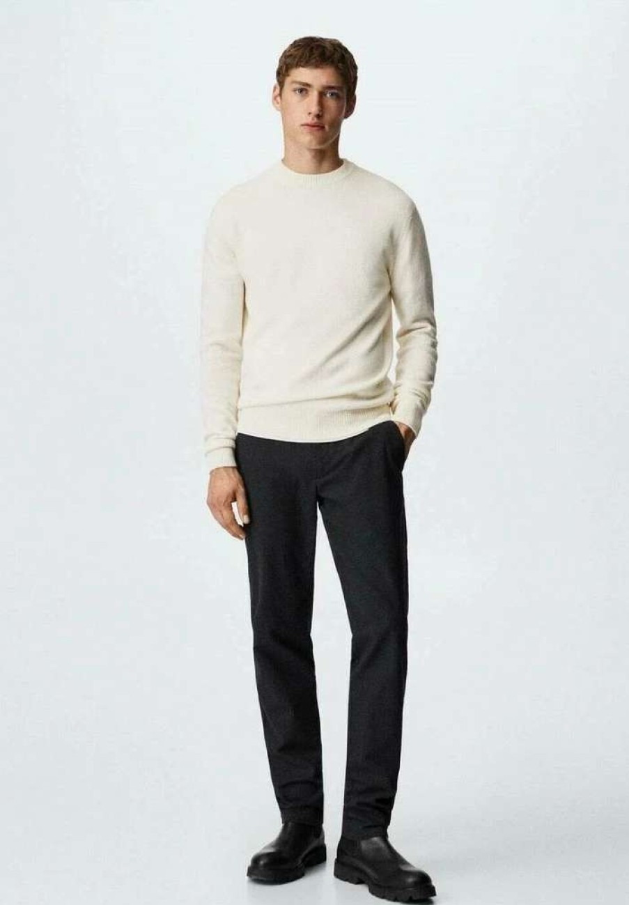 Clothing * | Mango Brest Trousers Dark Heather Grey