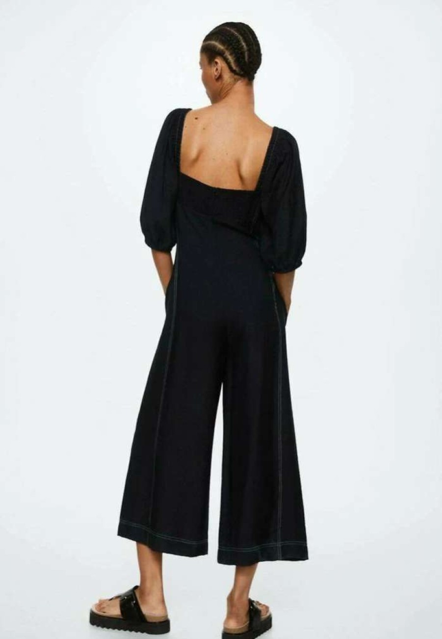 Clothing * | Mango Cashewl H Jumpsuit Black