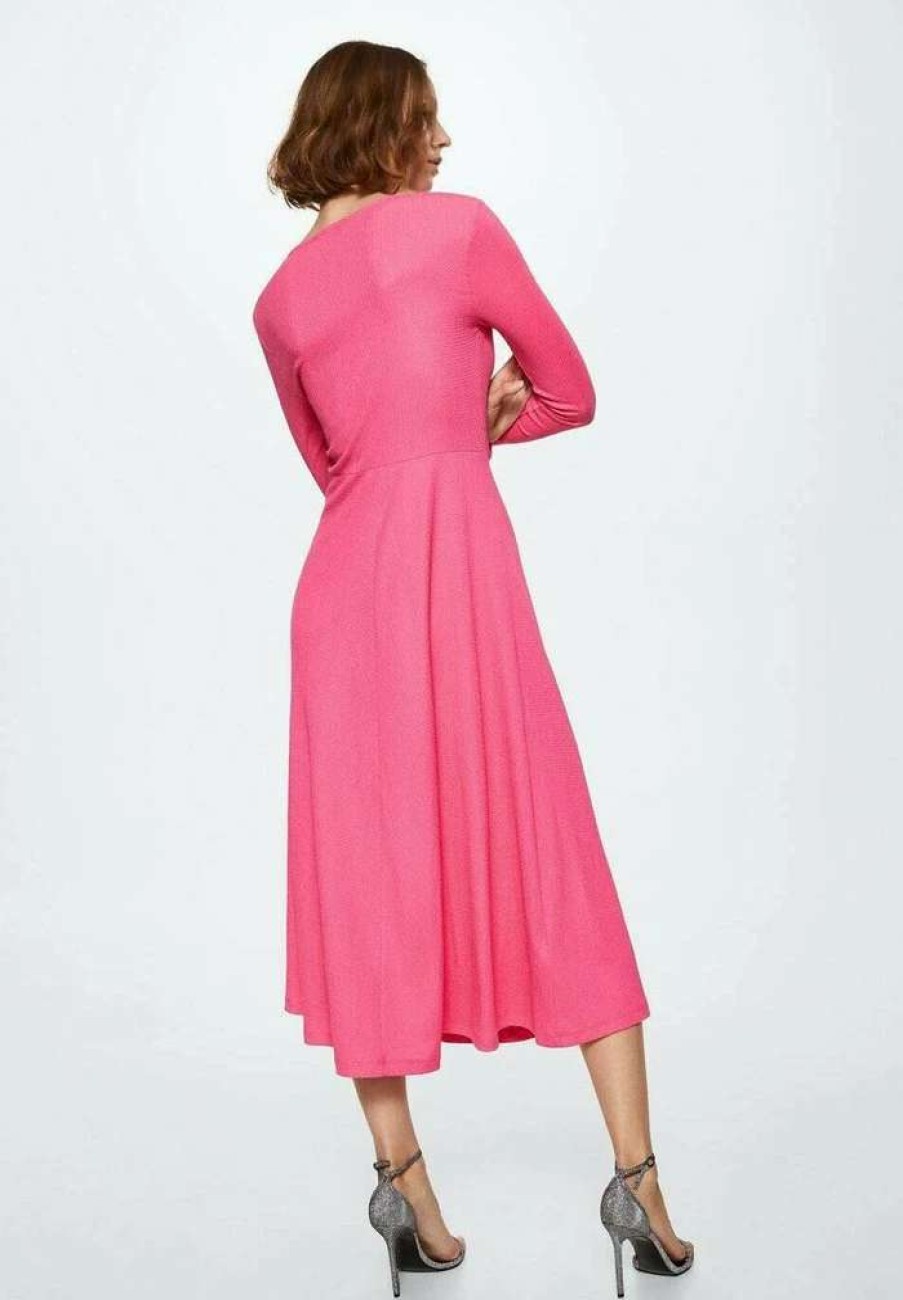 Clothing * | Mango Duna Day Dress Fuchsia