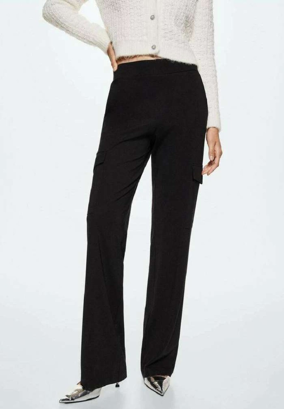 Clothing * | Mango Natali Cargo Trousers Schwarz