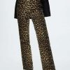 Clothing * | Mango Leopard Trousers Marron