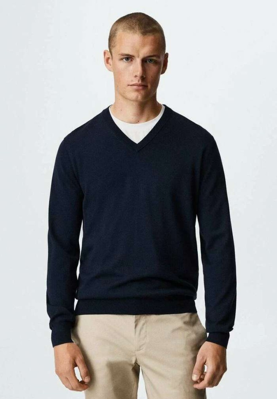 Clothing * | Mango Willyv Jumper Bleu Marine