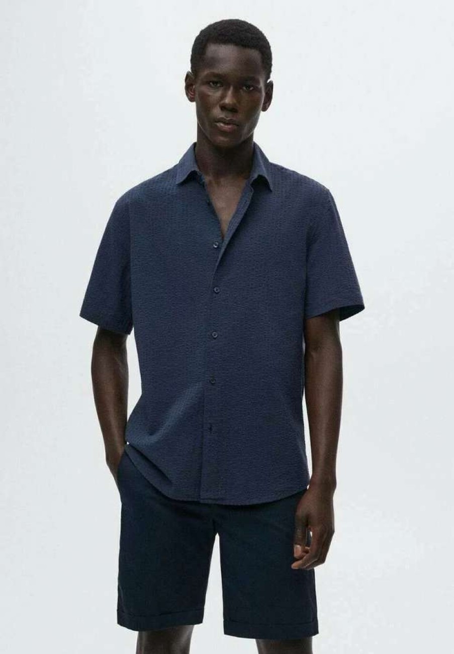 Clothing * | Mango Vicar Shirt Navy Bla