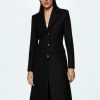 Clothing * | Mango Papua Classic Coat Schwarz