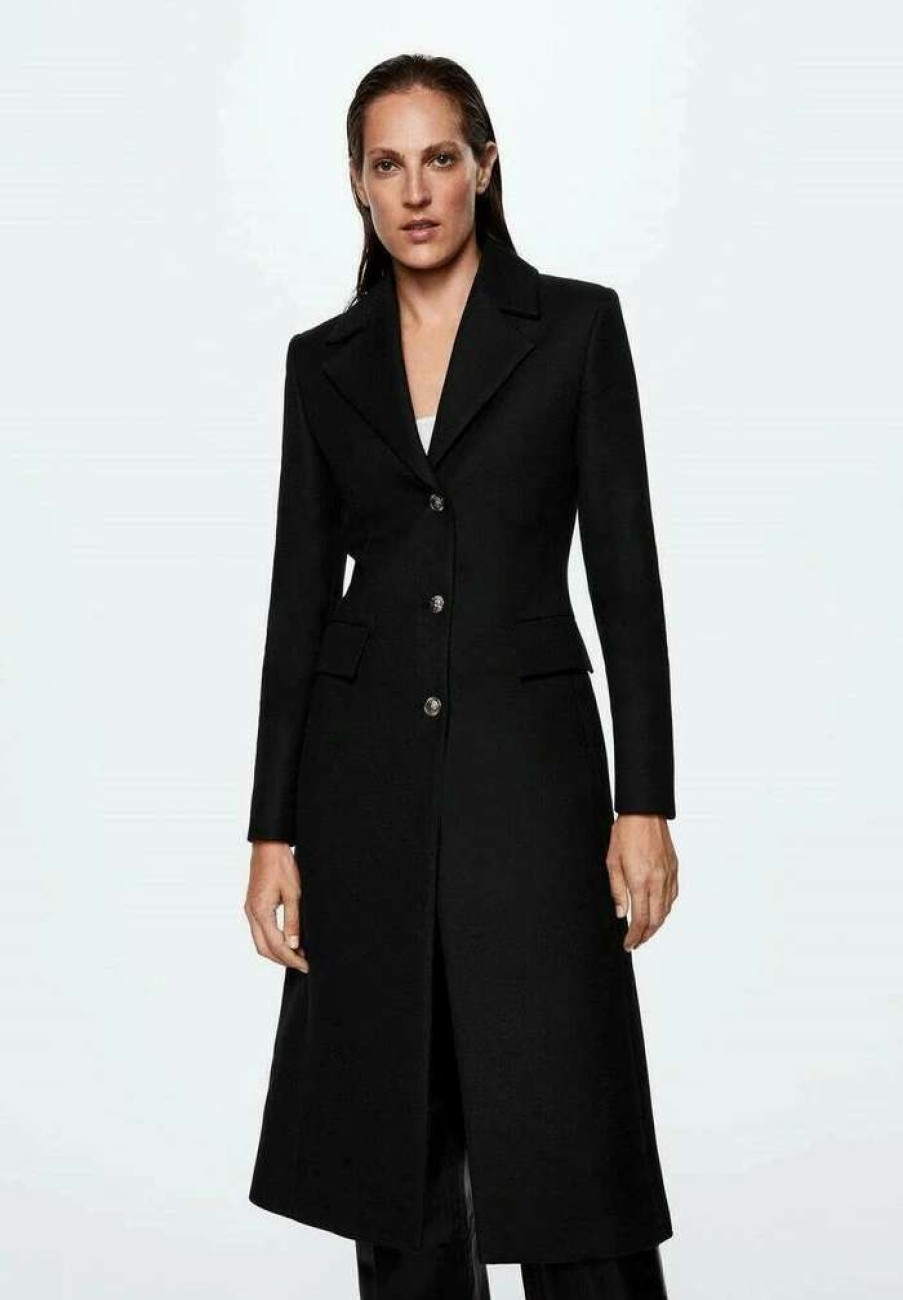 Clothing * | Mango Papua Classic Coat Schwarz