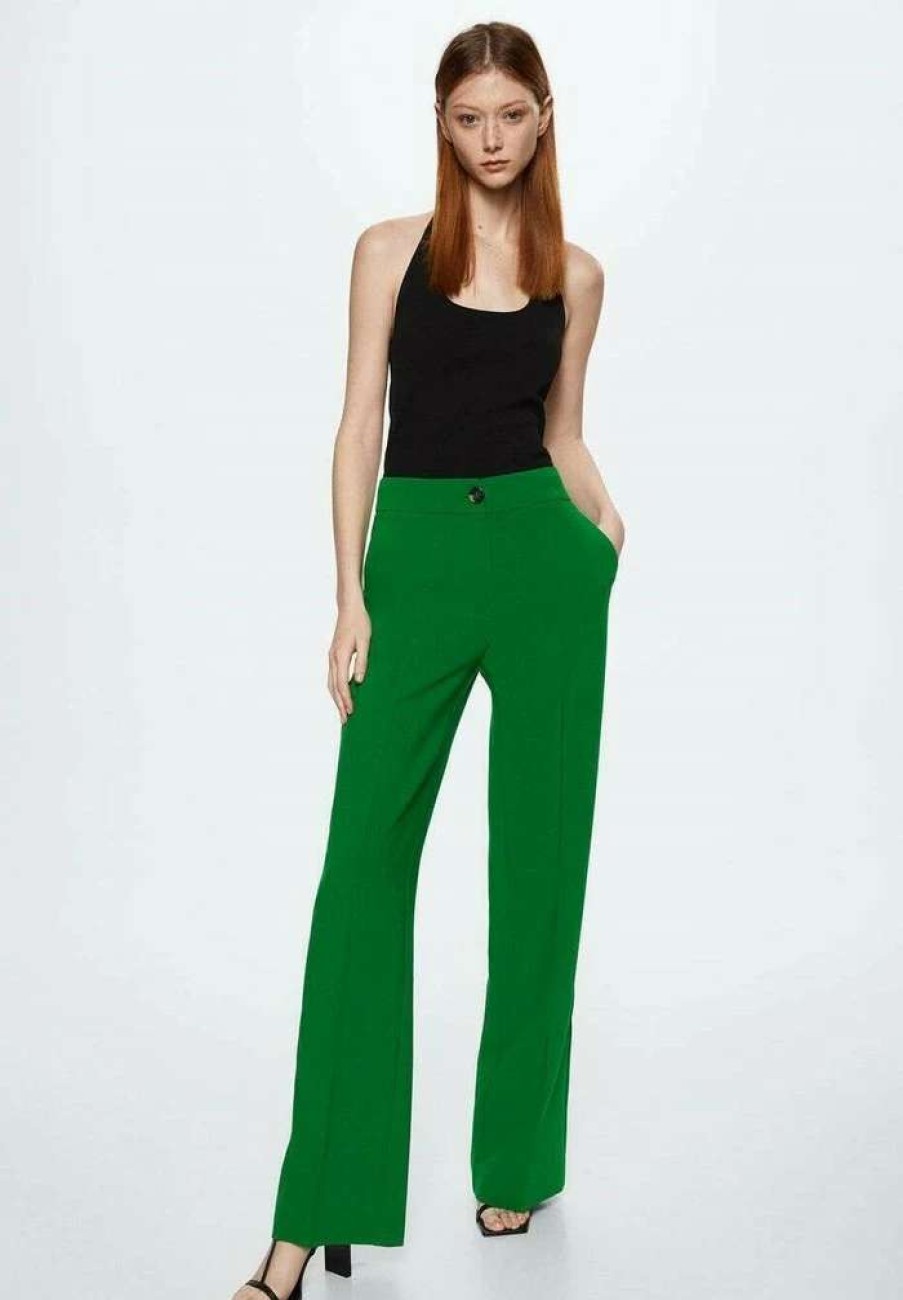 Clothing * | Mango Simon Trousers Green