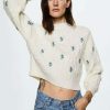 Clothing * | Mango Prima Jumper Cremeweis