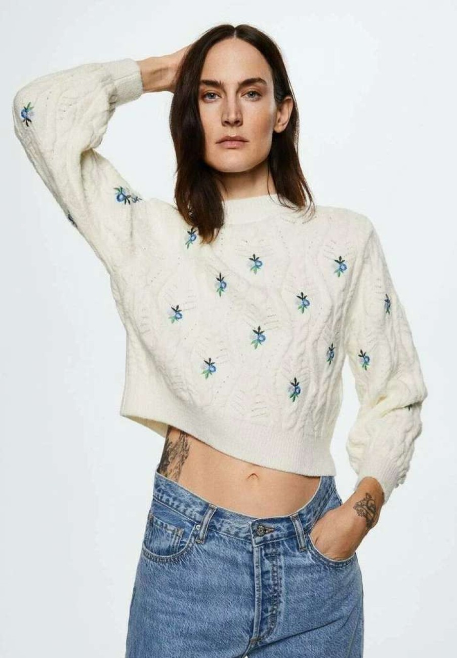 Clothing * | Mango Prima Jumper Cremeweis