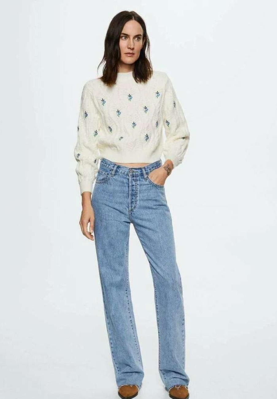 Clothing * | Mango Prima Jumper Cremeweis