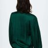 Clothing * | Mango Aire Blouse Vert