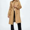 Clothing * | Mango Polana Trenchcoat Beige