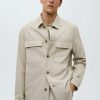 Clothing * | Mango Lent Shirt Beige