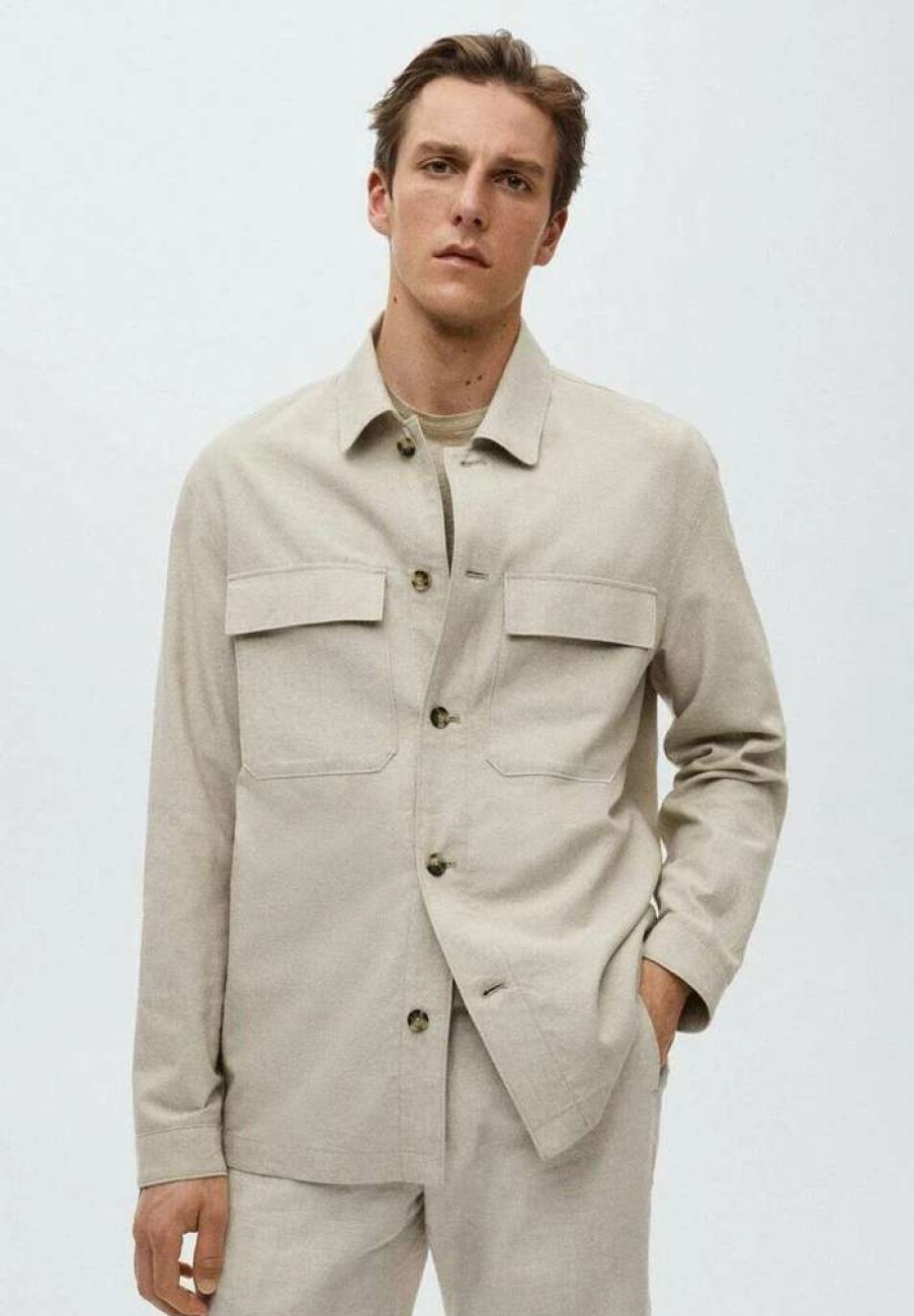 Clothing * | Mango Lent Shirt Beige