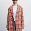 Clothing * | Mango Mosca Short Coat Pink