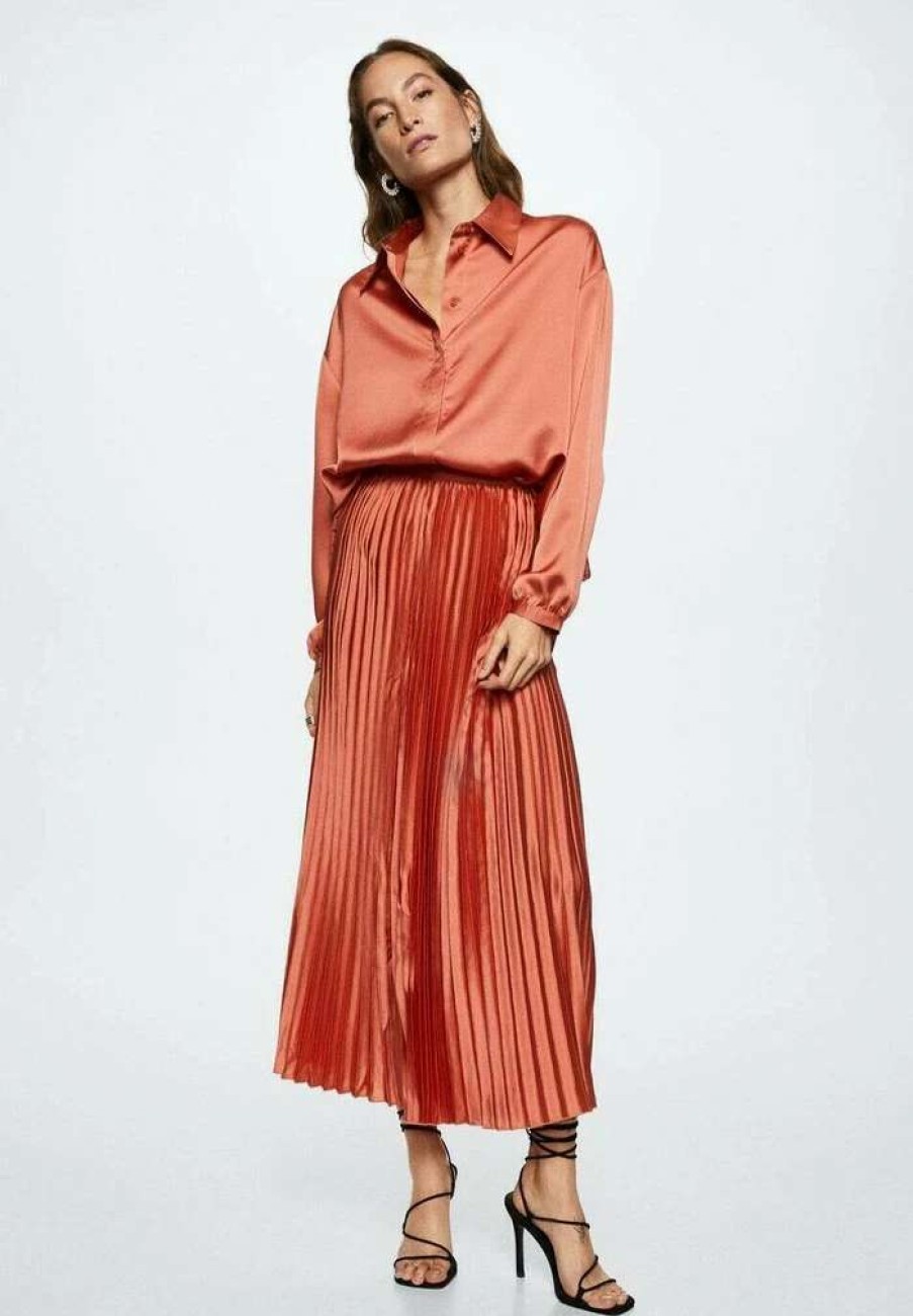 Clothing * | Mango Dancer-A Button-Down Blouse Oranje