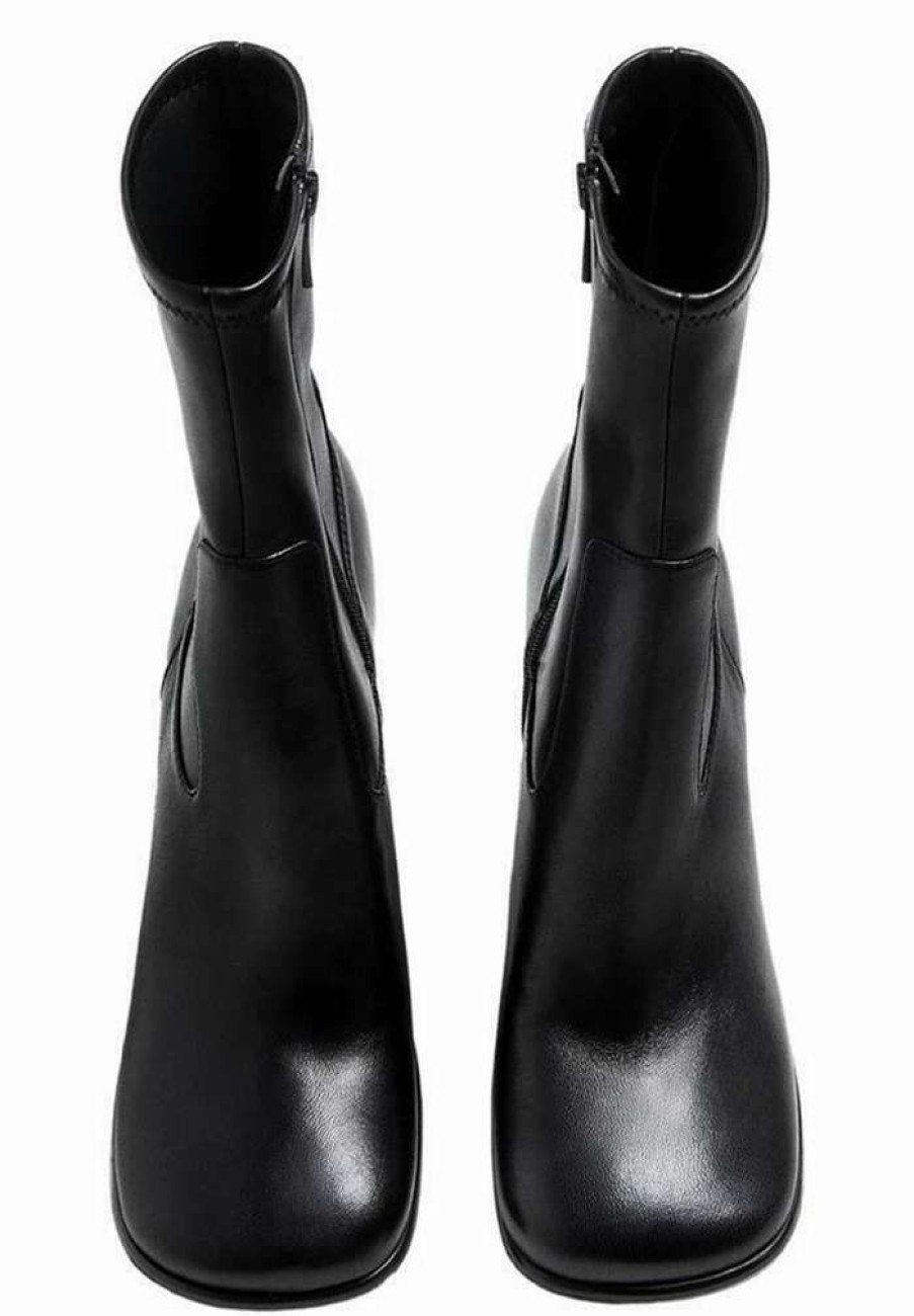 Shoe * | Mango Veleta High Heeled Ankle Boots Svart