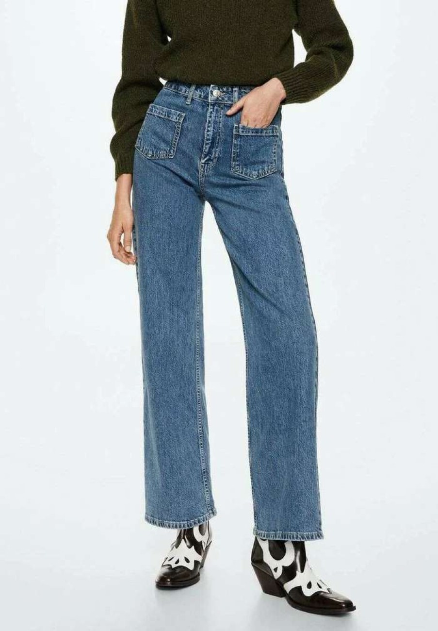 Clothing * | Mango Bootcut Jeans Bleu Moyen