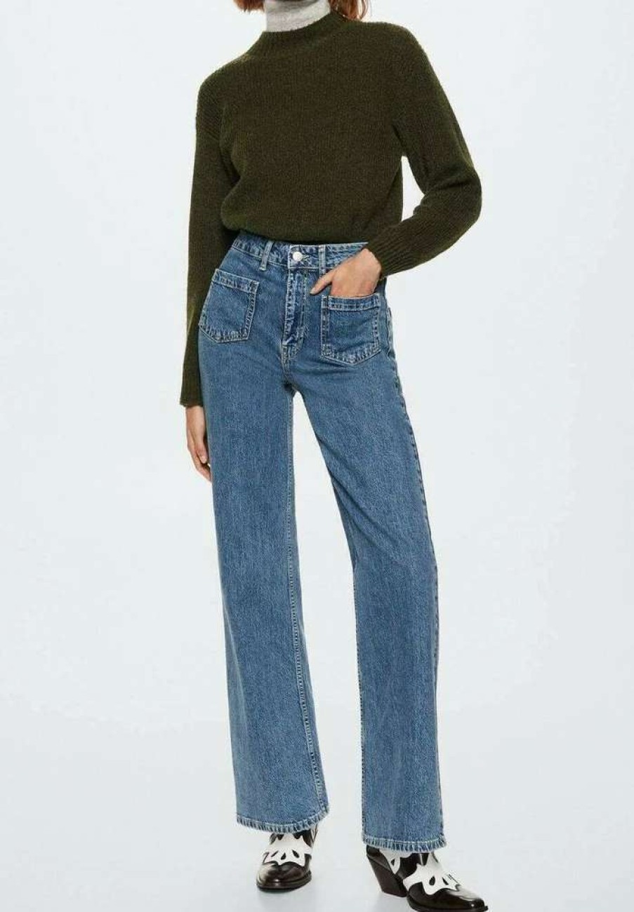 Clothing * | Mango Bootcut Jeans Bleu Moyen