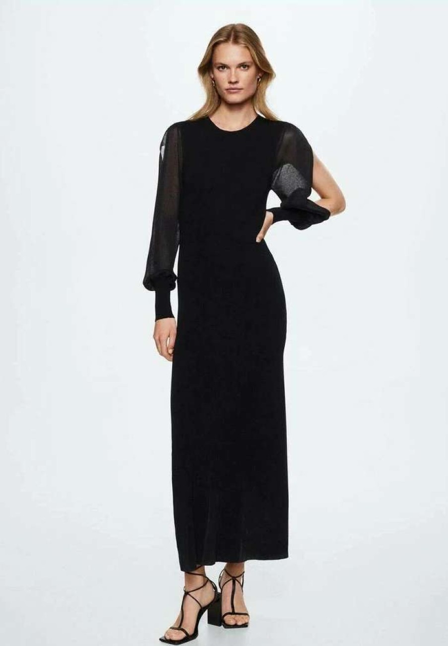 Clothing * | Mango Cati Maxi Dress Schwarz