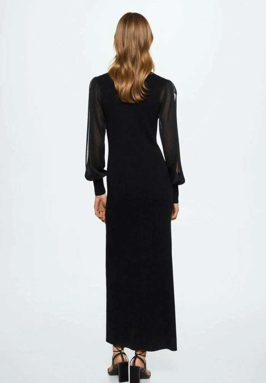 Clothing * | Mango Cati Maxi Dress Schwarz