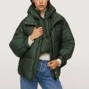 Clothing * | Mango Pi Winter Jacket Donkergroen