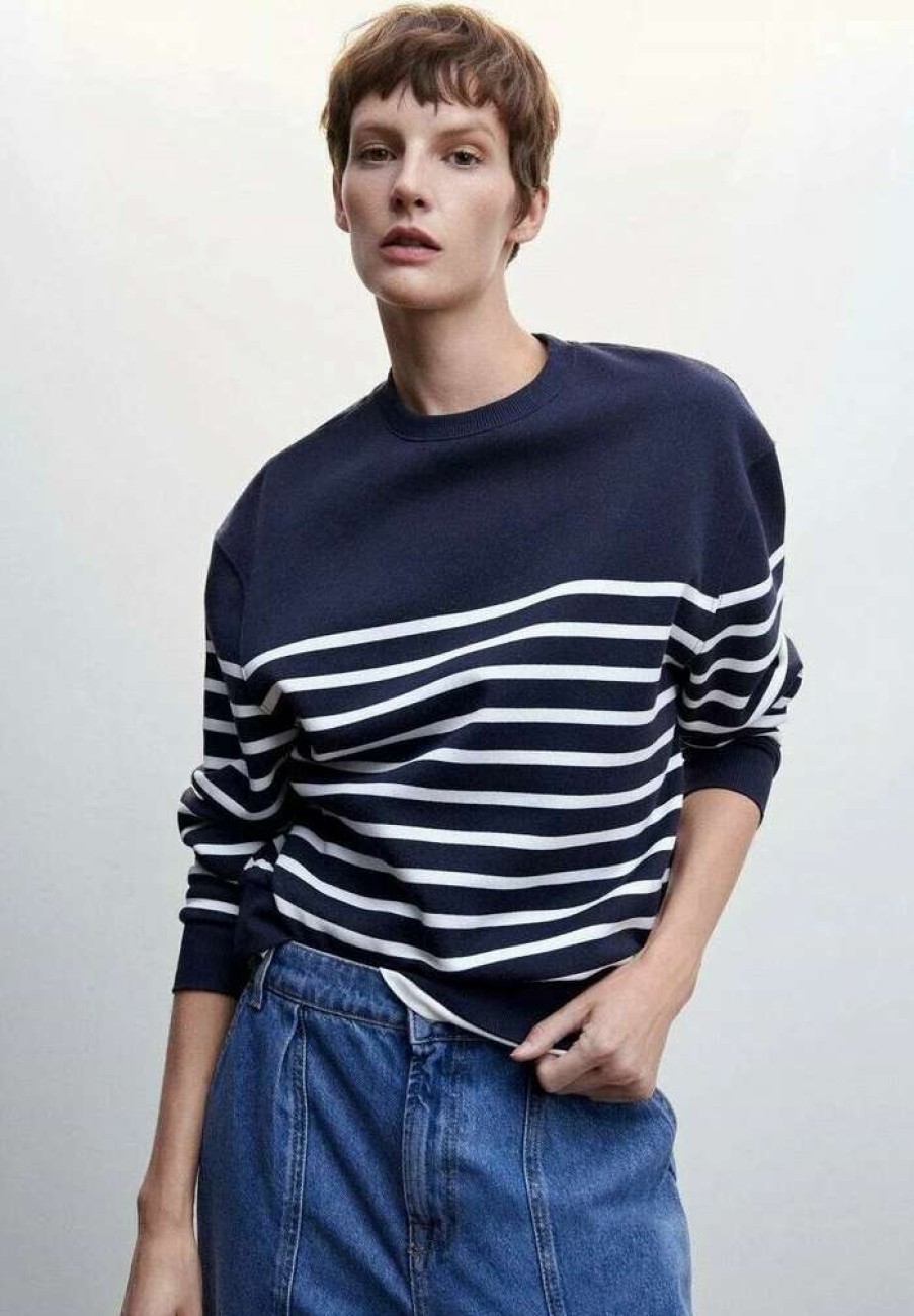 Clothing * | Mango Frenchi Sweatshirt Navy