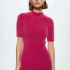 Clothing * | Mango Shift Dress Fuchsia