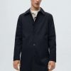 Clothing * | Mango Chayton Short Coat Marineblauw