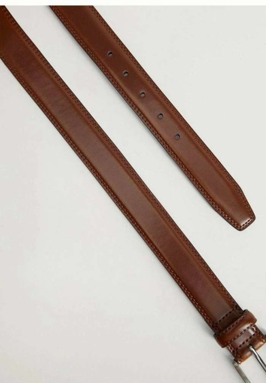 Accessoires * | Mango Basico Belt Brown