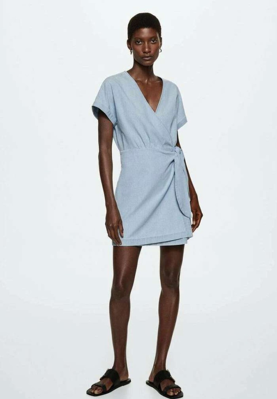 Clothing * | Mango Nim H Day Dress Light Blue