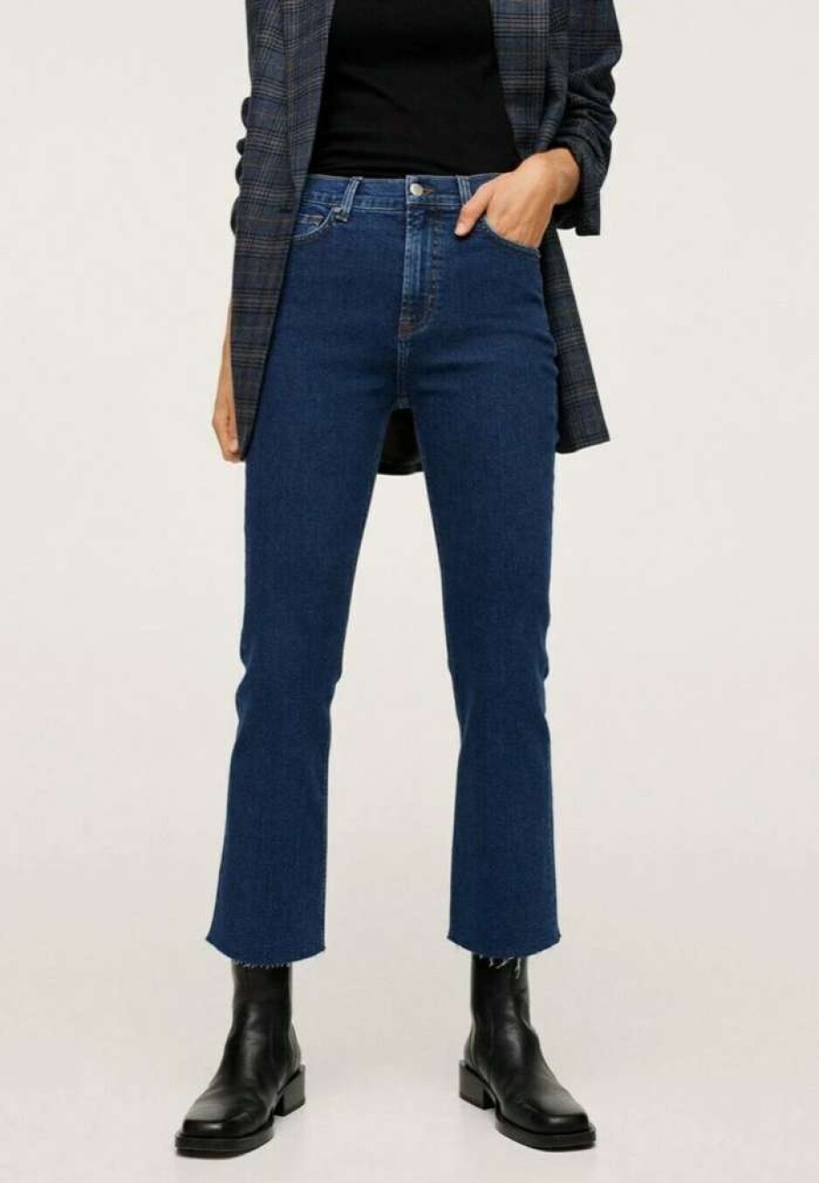 Clothing * | Mango Sienna Straight Leg Jeans Ciemnoniebieski