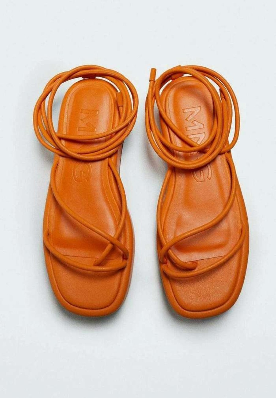 Shoe * | Mango Tube T-Bar Sandals Orange