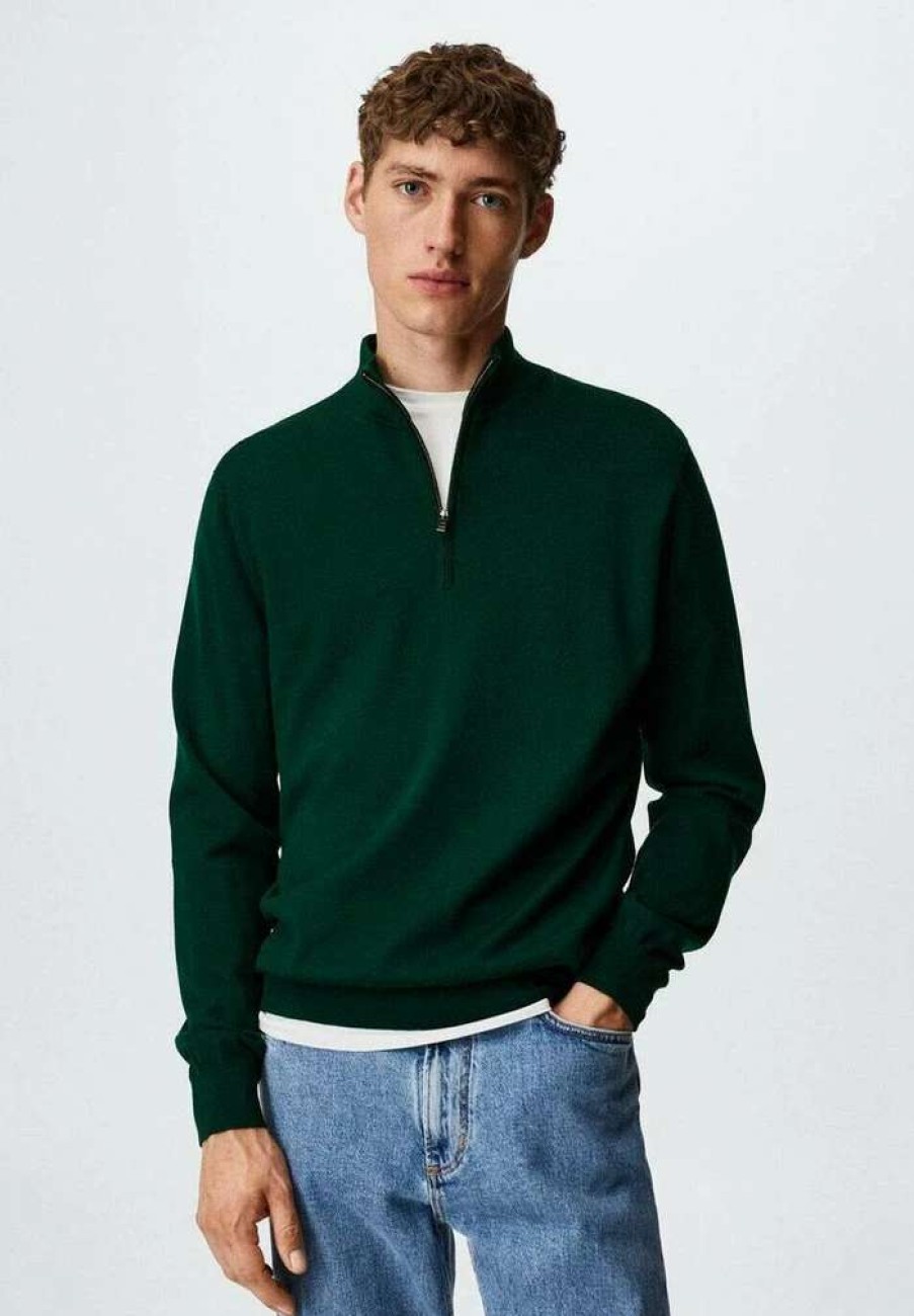 Clothing * | Mango Willyp Jumper Dark Green