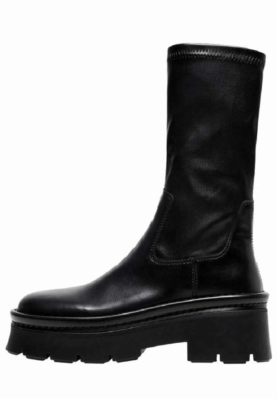 Shoe * | Mango Suco Platform Ankle Boots Schwarz