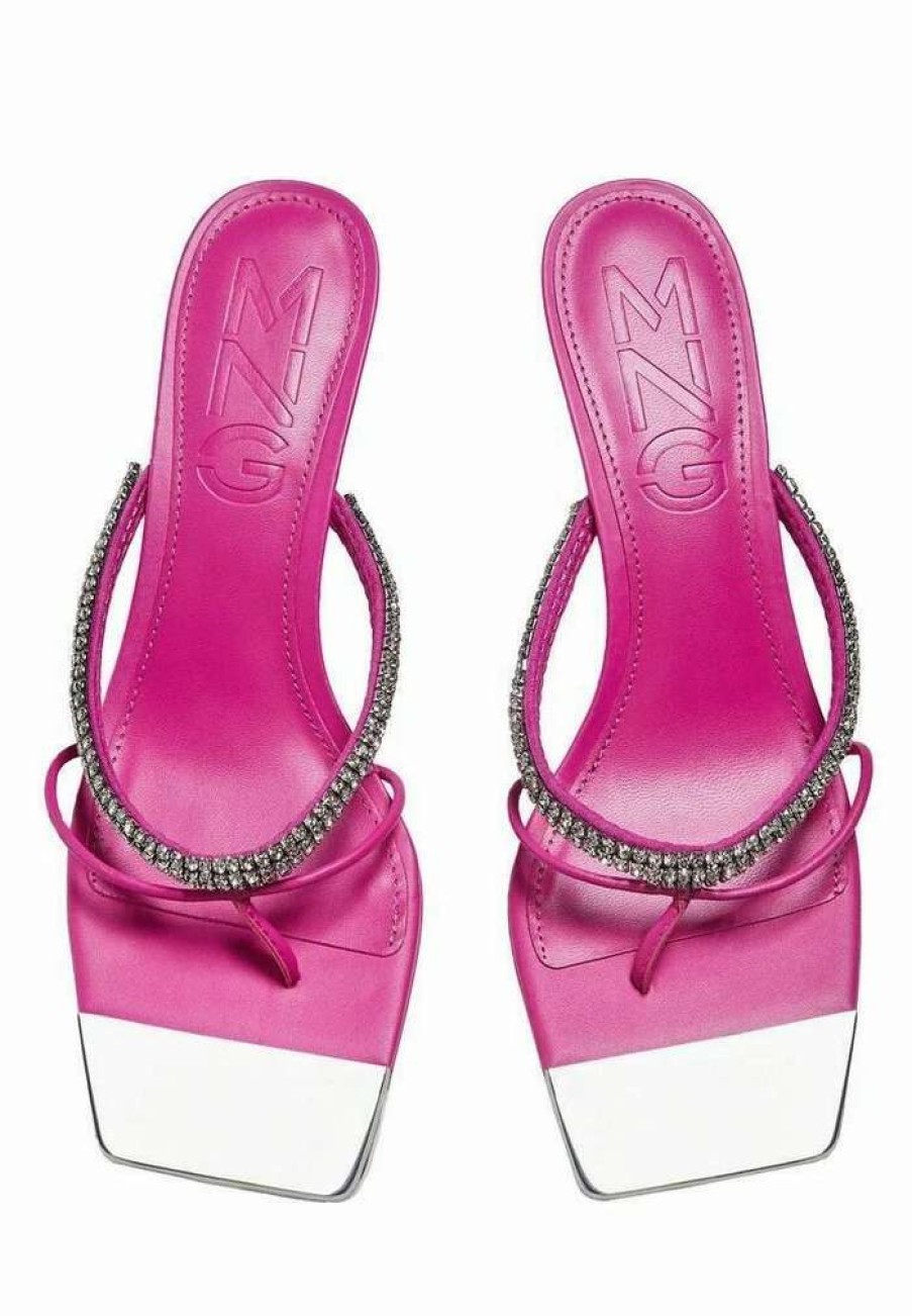 Shoe * | Mango Alexis Heeled Mules Fuchsia