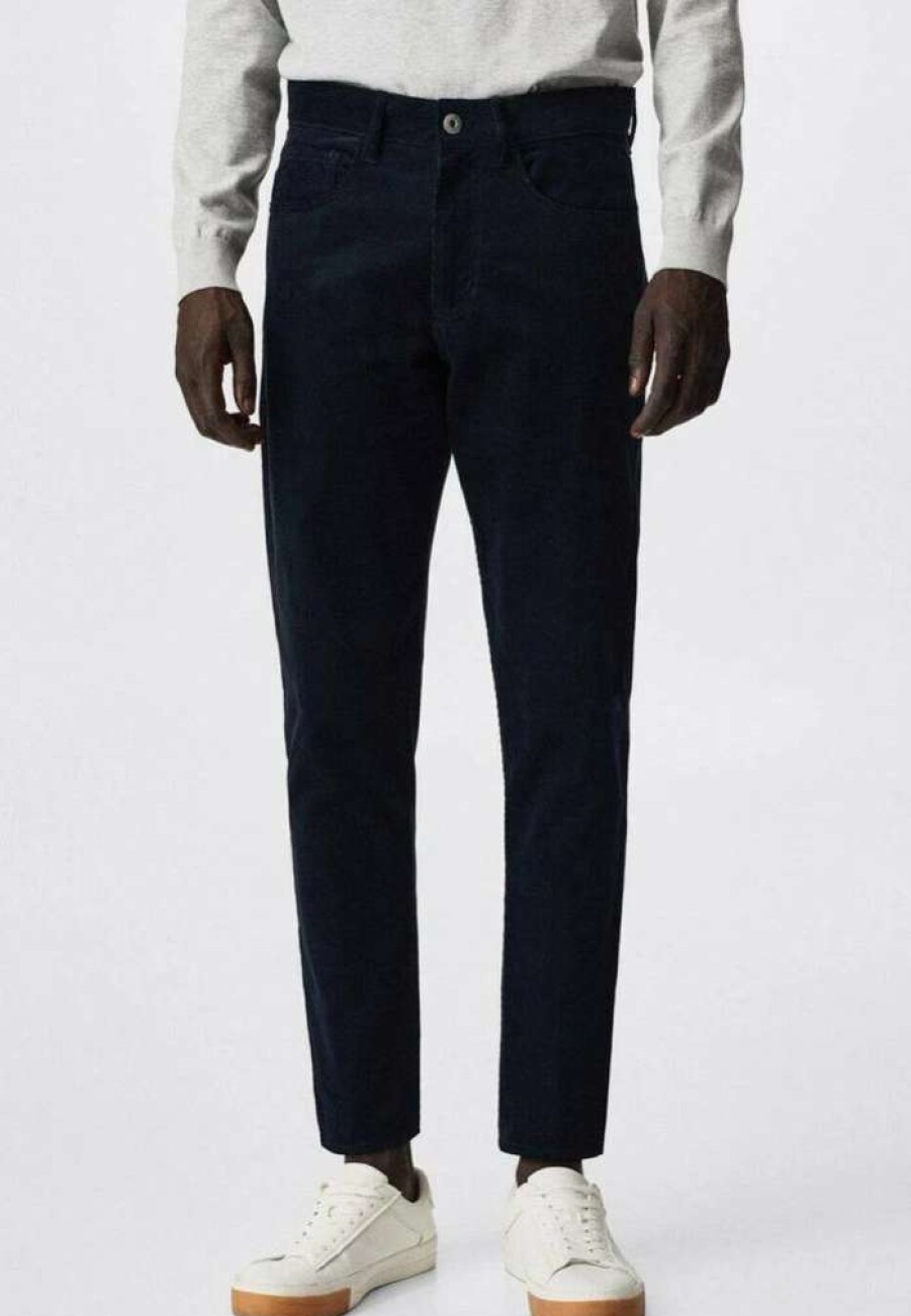 Clothing * | Mango Hugo Trousers Dunkles Marineblau