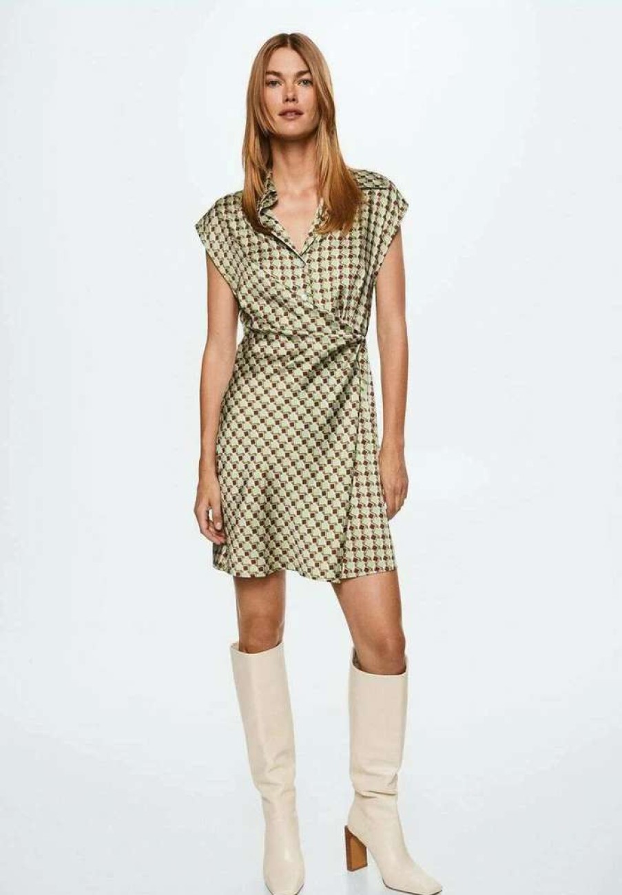 Clothing * | Mango Chain Shirt Dress Gron