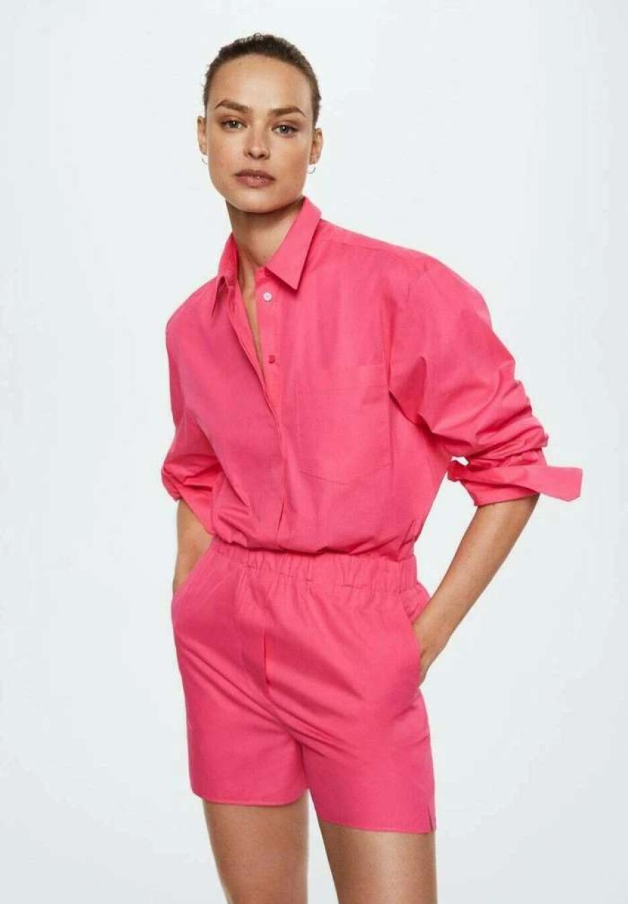 Clothing * | Mango Juanes Button-Down Blouse Fuchsia