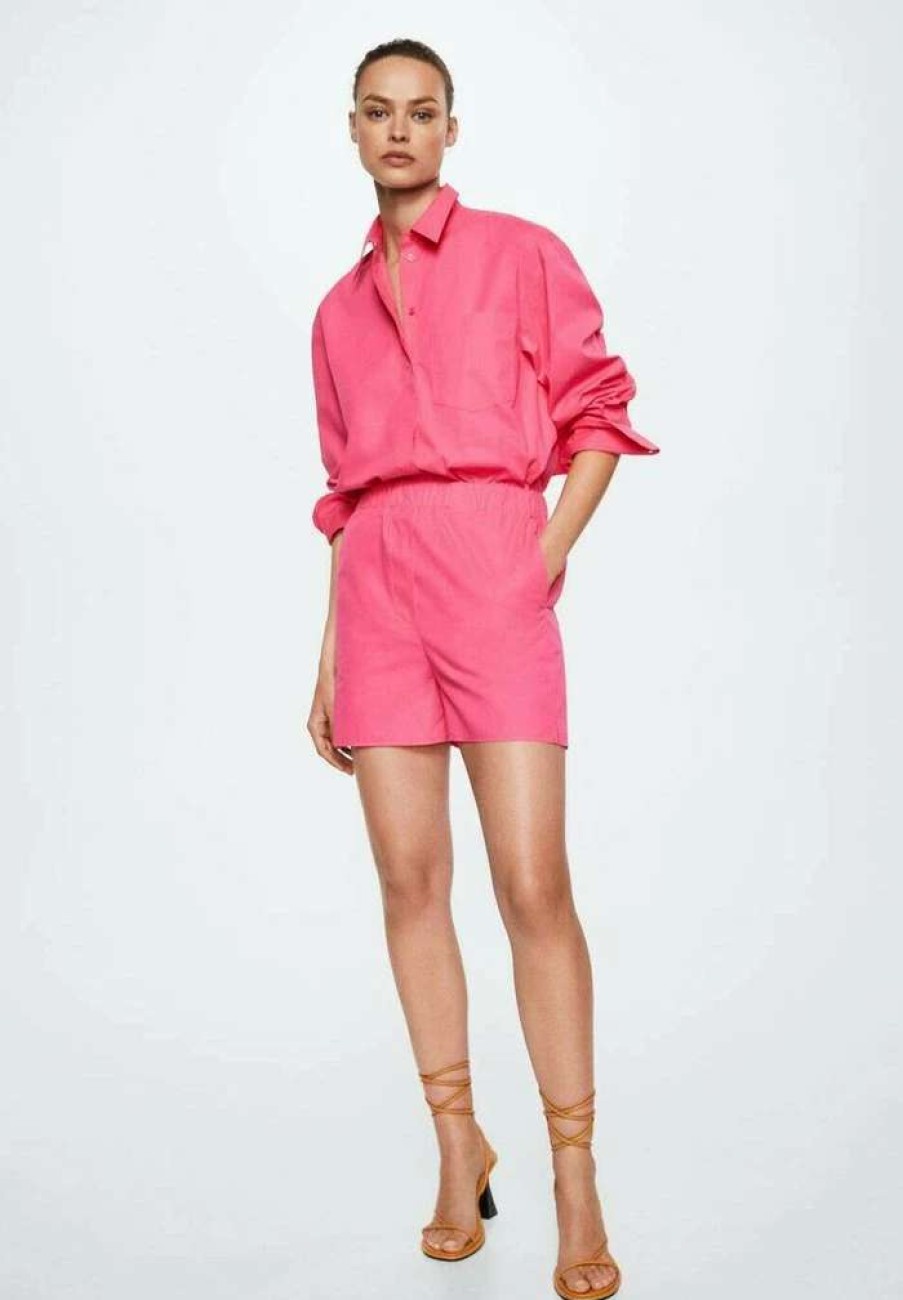 Clothing * | Mango Juanes Button-Down Blouse Fuchsia