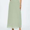 Clothing * | Mango Plisi-A A-Line Skirt Pastel Green