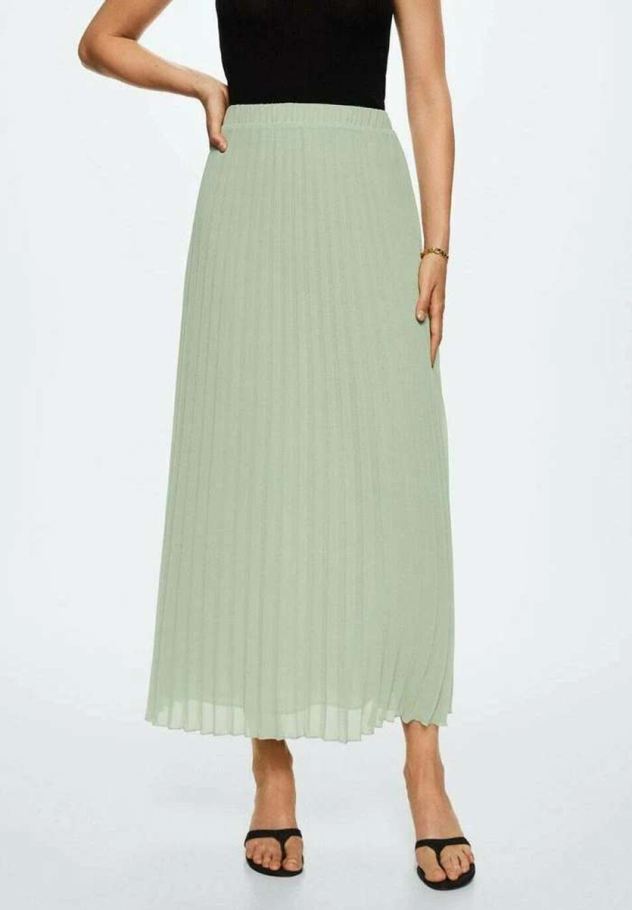 Clothing * | Mango Plisi-A A-Line Skirt Pastel Green