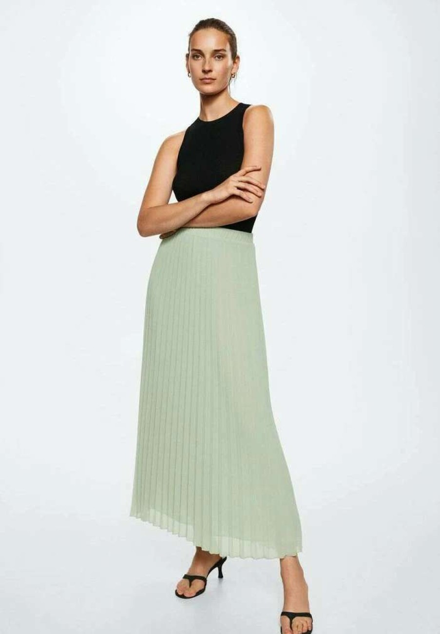 Clothing * | Mango Plisi-A A-Line Skirt Pastel Green