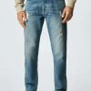 Clothing * | Mango Joel Straight Leg Jeans Stredne Modra